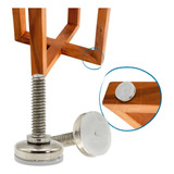 50 Sapata Pé Nivelador Regulavel Bucha Moveis 1 4x25mm Metal