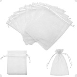 50 Saquinhos De Organza 15x20 Saco Branco Lembrancinha Festa