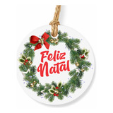 50 Tags Feliz Natal Guirlanda Branca Redondo 5 5cm