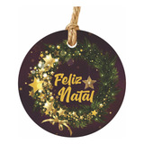 50 Tags Feliz Natal Guirlanda Preta Redondo 5 5cm