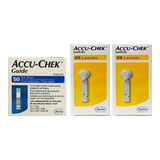 50 Tiras 50 Lancetas Para Glicosimetro Guide Me Accu Chek