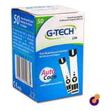 50 Tiras Reagentes G tech Free Lite Teste De Glicemia