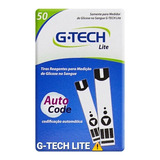 50 Tiras Reagentes G tech Free Lite Teste Glicemia Glicose