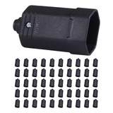 50 Tomada Plugue Fêmea 10a 2p T Desmontável Preto 250v