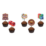 50 Topper Tags Para Doces Las Vegas Cassino Dado Ficha
