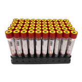 50 Tubos Tp Vermelha Coleta De Sangue A Vácuo 8ml Com Gel