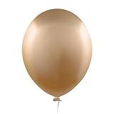 50 Unidades Balão Bexiga Metalizado Cromado  Número 5  Para Festas E Comemorações  DOURADO 