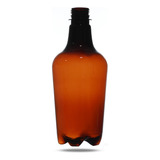 50 Unidades Growler Pet Ambar 500ml Com Tampa