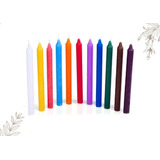 50 Velas Palito Coloridas 18cm Parafina Pura Preço Atacado