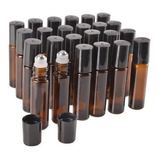 50 Vidrinhos Rolon 5ml Vidro Ambar Esfera Metal Oleo Perfume