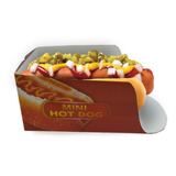 500 Embalagem Caixa Mini Hot Dog
