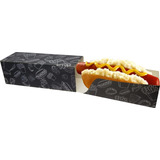 500 Embalagem Hot Dog Cachorro Quente Delivery 30cm Preto