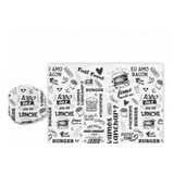 500 Embalagem P/ Lanche Embrulhar Hamburguer Papel Acoplado