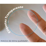 500 Etiquetas Redonda Bolinha Transparente Lacre