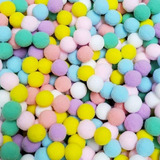 500 Mini Pompom Cores Candy Bolinha Lisa Poliéster 1cm