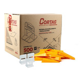 500 Nivelador Espaçador Porcelanato Cortag + 50 Cunhas