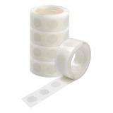 500 Adesivos Gota Balão Decoração Bexiga Cola Dupla Face Cor Transparente Bolinhas