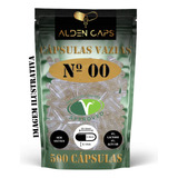 500 Cápsulas Vegetais Veganas Transparentes N 00 1000mg 