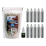 500 Esferas De Aço 6mm 10 Cilindro 12g Pistola Co2 Airgun
