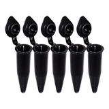 500 Microtubo Cônico 0 78ml Preto Flaconete Capsula Coleta