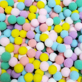 500 Mini Pompom Cores Candy Bolinha