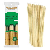 500 Palitos De Bambu Espeto Para Churrasco 25cm 10pct Cor Palha