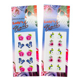500 Peliculas Kit Adesivos De Unha 3d Lady Nails 50 Cartela