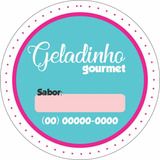 500 Rótulos Adesivos Personalizado Geladinho