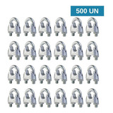 500 Unidades Clips Grampo Cabo De Aço Leve Starfer 03 1 8
