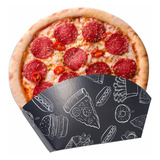 500pçs Caixa Caixinhas Embalagem Broto Mini Pizza G Preto