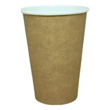 500un Copo Papel Biodegradável Térmico Água Café 200ml Kraft