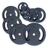 50kg Anilhas Vazadas De Ferro Fundido - Fitness Prado