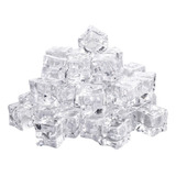 50pcs Cubos De Gelo Acrílico Cubos De Gelo Artificiais Gelo