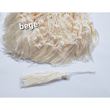 50peça tassel   Pingente Seda   Franja 8cm Bege