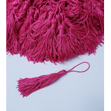 50peça tassel Pingente Seda Franja Pink 8cm