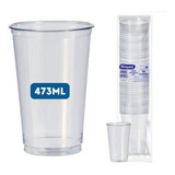 50un Copo Pet Cristal 473ml 16oz/98