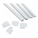 50un Kit Alçapão Moldura Forro Pvc 80x80cm
