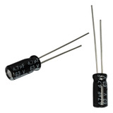 50x Capacitor Eletrolítico 4,7uf X 63v 105º Kit C/50 Peças
