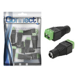 50x Conector Plug P4 Fêmea Borne Fonte Cftv Fita Led Câmera