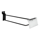 50x Ganchos Para Canaletado De 20cm Com Porta Preço Preto