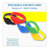 50x Pulseira Tag Proximidade Rfid Smartcard 13 56mhz 1kb