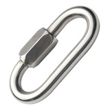 51 Un Mosquetão Aço Carbono Galvani 6x58mm 400kg Trava Rosca