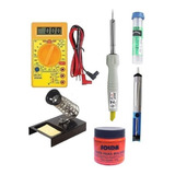 5253 Kit Multímetro Hikari Ferro Solda Suporte Sugador Pasta
