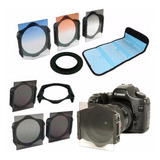 52mm Kit 6 Filtros Tipo Cokin Nd2 4 8 + Cores + Suporte Case