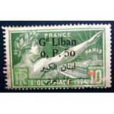5715 Líbano - Gran Libano - Selo Da França Sobretaxado N. 45