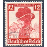 593 .. Alemanha Reich - Trajes Típicos - 12 Pf. - Usado