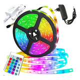 5m Luz Fita Led Colorida 3528 Rgb Quarto Sala Escritório