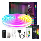 5m Wifi Bluethooth Fita Led Neon Rgb Compatível Alexa Inteli