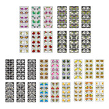 5mini Cartelao Adesivos De Unha 120 Branco 180 Coloridos
