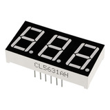 5pçs Display 7 Segmentos 3 Digitos 0,56 Pol Catodo Vermelho